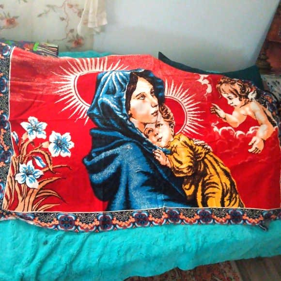 Vintage Religious Tapestry * Excellent Condition - Picture 1 of 8